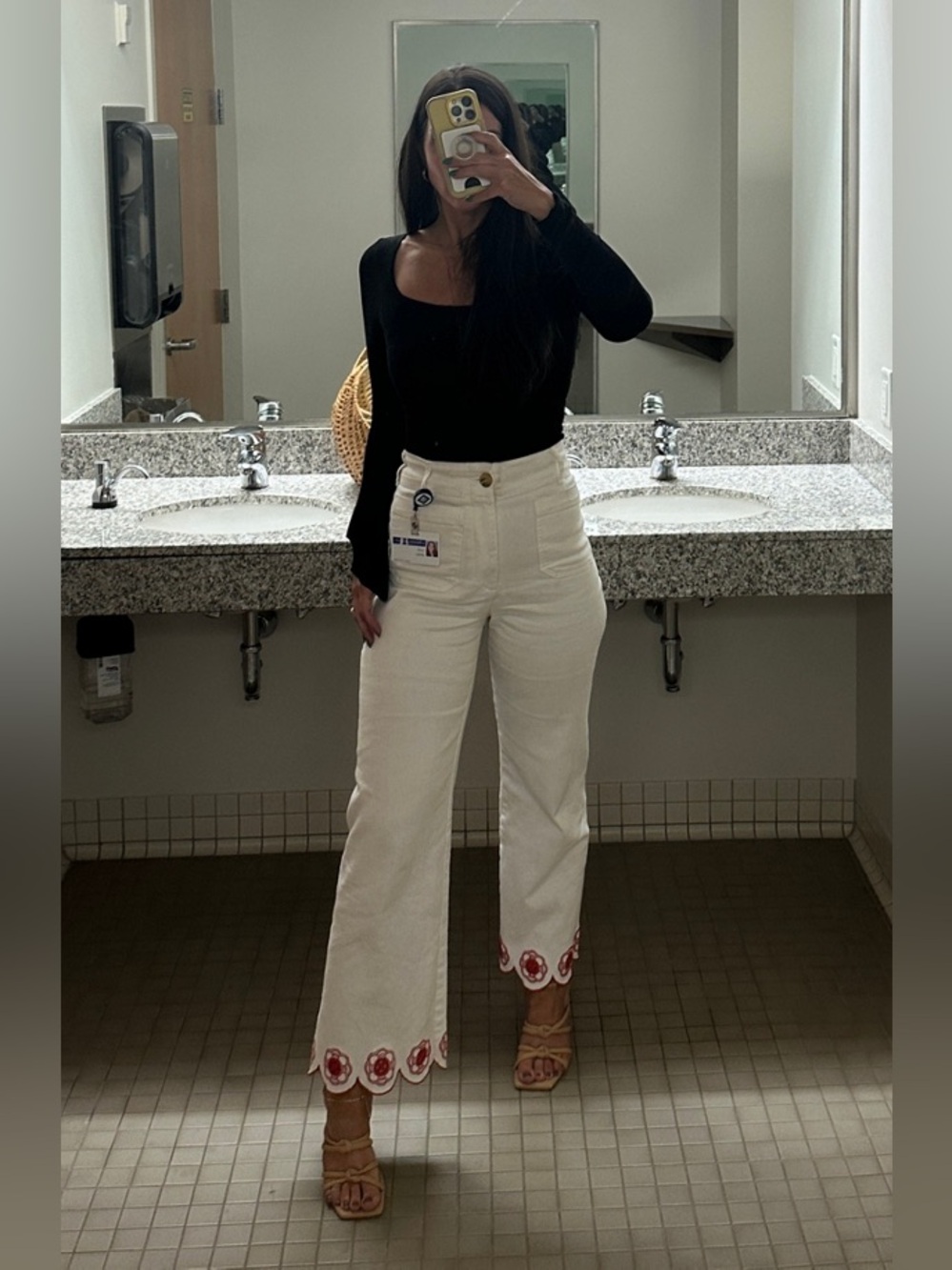 Maeve Anthropologie Colette Cropped High-Rise Wide-Leg Jeans Scallop-Hem Edition - Picture 6 of 11